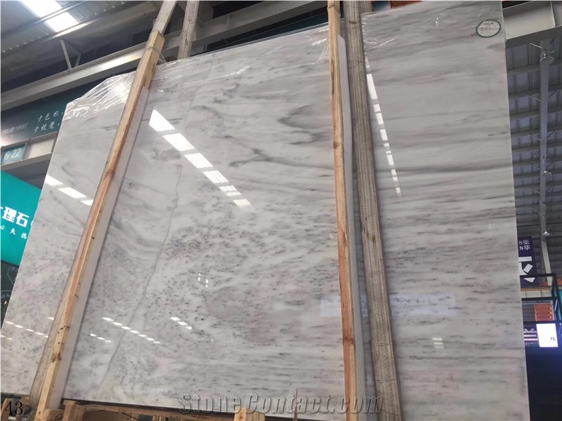 Pentelikon White Marble Dionyssos Slab Tile Floor