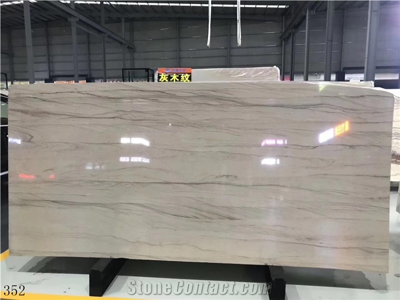 Piano Grey Wood Grain Vein Marble Slab in China