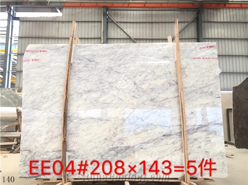 Purple Crystal White Nikisiani Ash Marble Slab