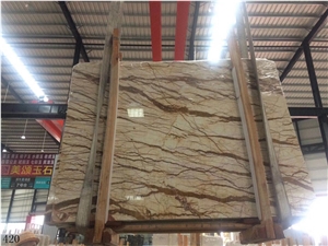 Rich Gold Marble Dragon Sofitel Crema Evita Slab
