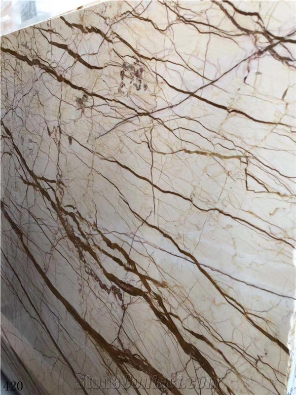Rich Gold Marble Dragon Sofitel Crema Evita Slab