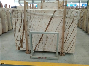 Rich Gold Marble Dragon Sofitel Crema Evita Slab