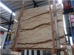 Rich Gold Marble Dragon Sofitel Crema Evita Slab