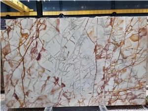 Roma Imperiale Quartzite Brazil Gold Slabs For Wall Cladding