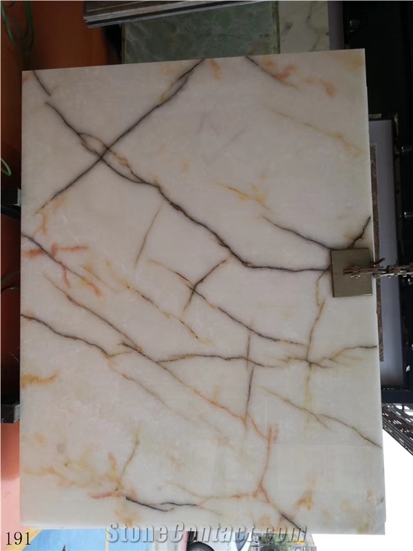 Usak White Onyx Red Flower Ice Onix Slab in China