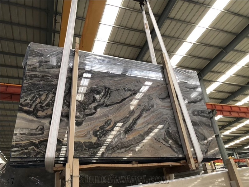 Venice Gold Brown Marble Slab in China Market