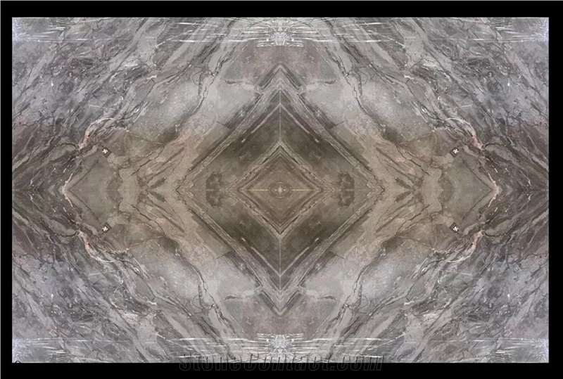 Venice Gold Marble Seawave Brown Slab Wall Tile