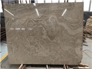 China Coffee Wood Vein Marble Grey Brown Cross Cut Big Slab