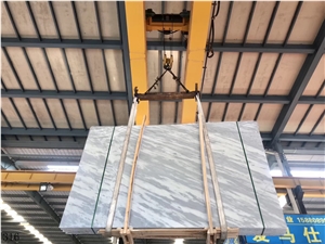 White Cloud Marble Cloudy Grey Big Polished Slab Tile