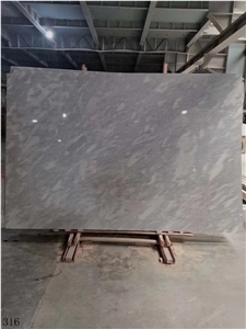 White Cloud Marble Cloudy Grey Big Polished Slab Tile