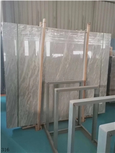 White Cloud Marble Cloudy Grey Big Polished Slab Tile