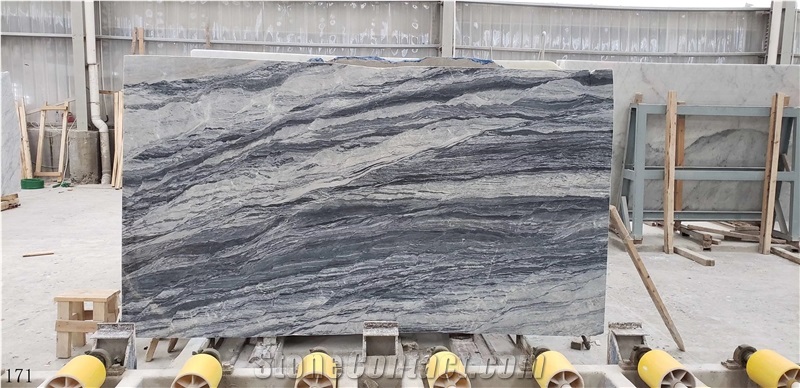 Yabo Grey Marble Semi White Abba Ash Stone Slab