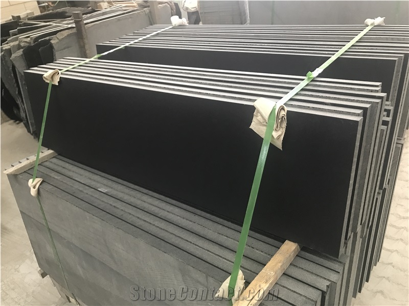 China Black Mongolia Black Basalt Slabs Flooring