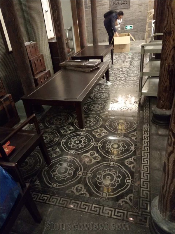 China Black Mongolia Black Basalt Slabs Flooring