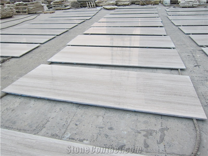 Aliminium Stone White Wooden Honeycomb Backed