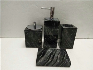 Bath Canister Accessories White Marble Stone Dish