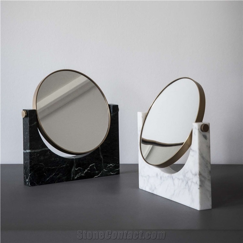 Bath Canister Accessories White Marble Stone Dish