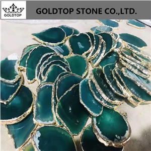 Beautiful Green Agate Coaster
