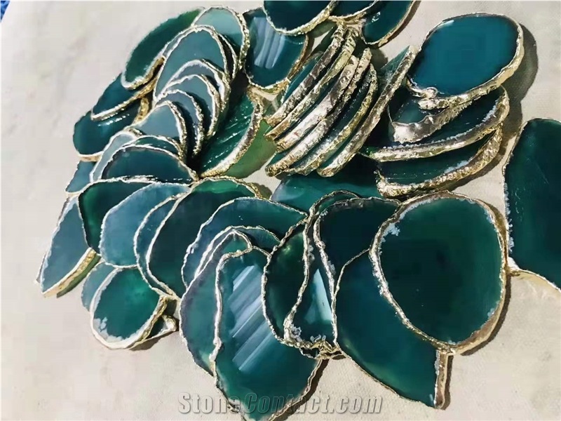 Beautiful Green Agate Coaster