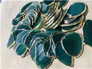Beautiful Green Agate Coaster