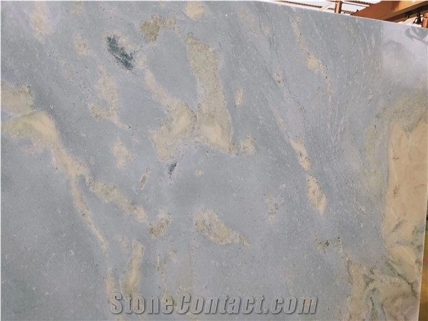 Blue Sky White Marble Blue Aquamarina Slabs&Tiles