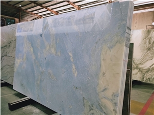 Blue Sky White Marble Blue Aquamarina Slabs&Tiles