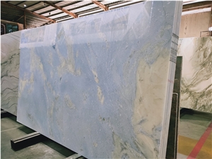 Blue Sky White Marble Blue Aquamarina Slabs&Tiles