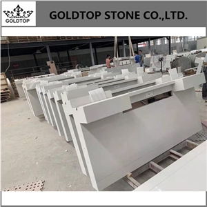 Caesarstone Pure White 1141 Quartz Tops for Hotel