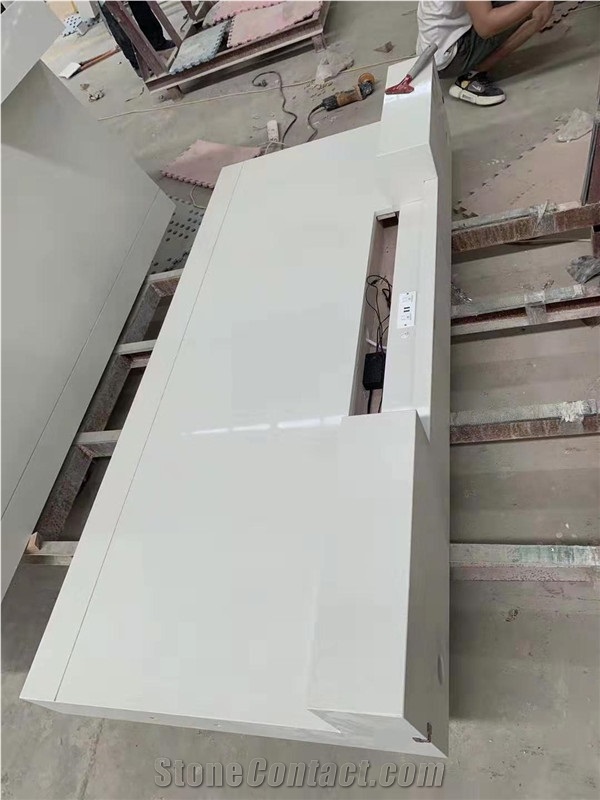 Caesarstone Pure White 1141 Quartz Tops for Hotel