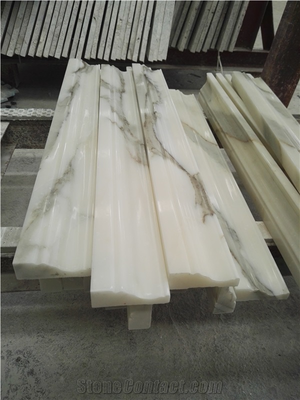 Calacatta Gold Marble Skirting for Flooring Tiles