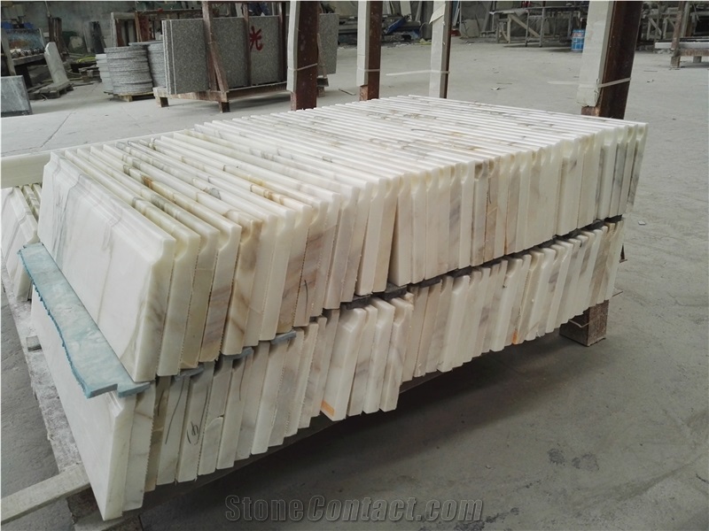 Calacatta Gold Marble Skirting for Flooring Tiles