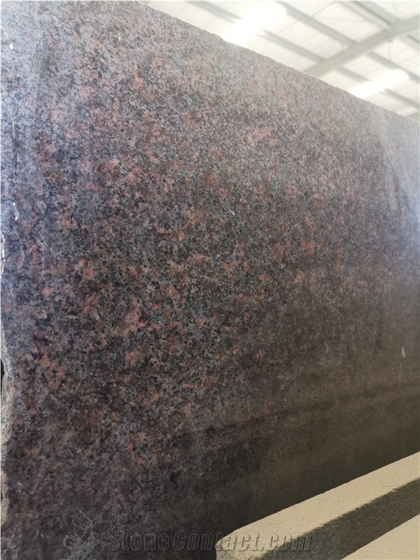 Dakota Mahogany Granite Olympic Red Slabs and Tile