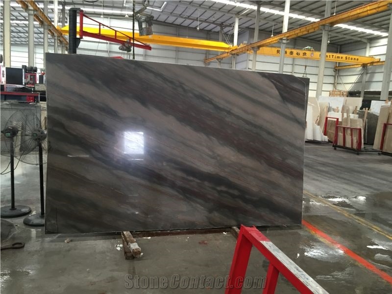 Elegant Brown Marble Slabs and Tiles Wall Floor