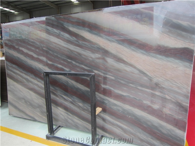 Elegant Brown Marble Slabs and Tiles Wall Floor