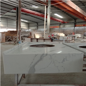 Goldtop Hot Calacatta Quartz Vanity Tops for Us