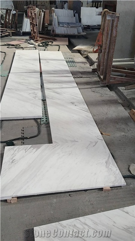 Green Polished Volaks White Tiles for Flooring