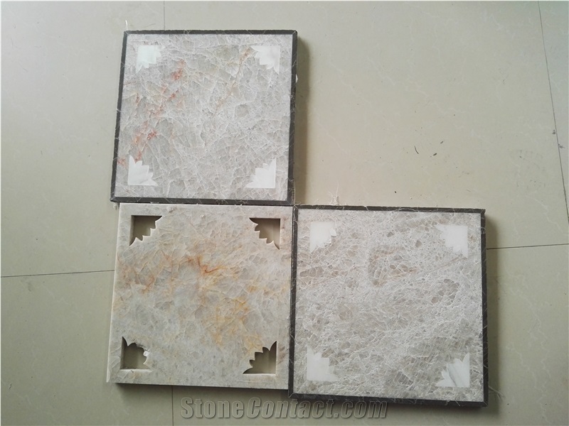 Honeycomb Panel Medallions Waterjet Quartz