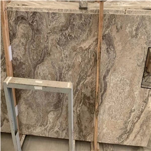 Iran Silver Grey Brown Travertine Cross Cut