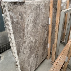 Iran Silver Grey Brown Travertine Cross Cut