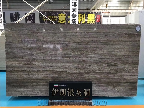 Iran Silver Grey (Deep)Travertine Slabs&Tiles