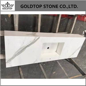 Italy Calacatta White Marble Tops for Kitchen