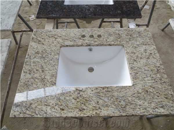 Laminate Kitchen Island Giallo Ornamental Golden