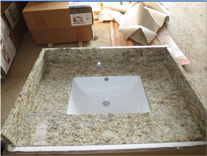 Laminate Kitchen Island Giallo Ornamental Golden