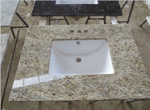 Laminate Kitchen Island Giallo Ornamental Golden