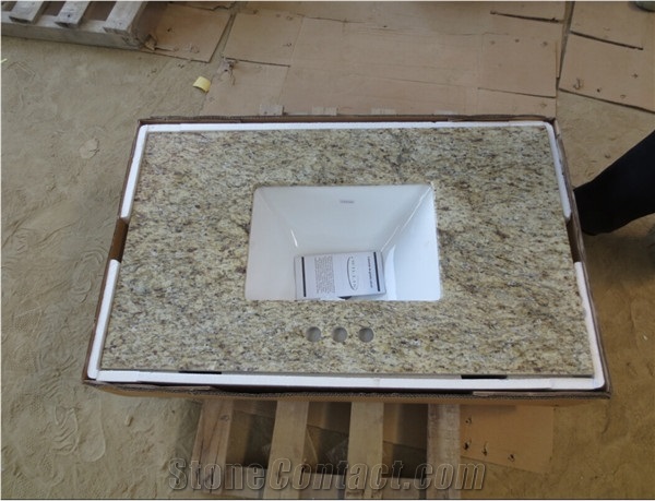 Laminate Kitchen Island Giallo Ornamental Golden