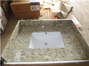 Laminate Kitchen Island Giallo Ornamental Golden