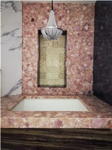 Man Make Pink Quartize Rosa Slabs