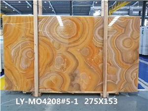 Natural Stone Honey Orange Yellow Onyx Marble Slab
