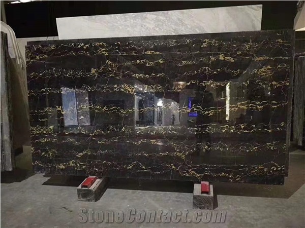 Nero Portoro Vena Fine Marble Slab
