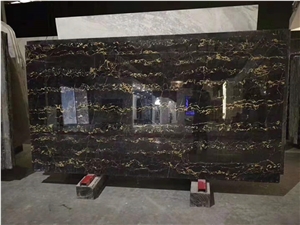 Nero Portoro Vena Fine Marble Slab